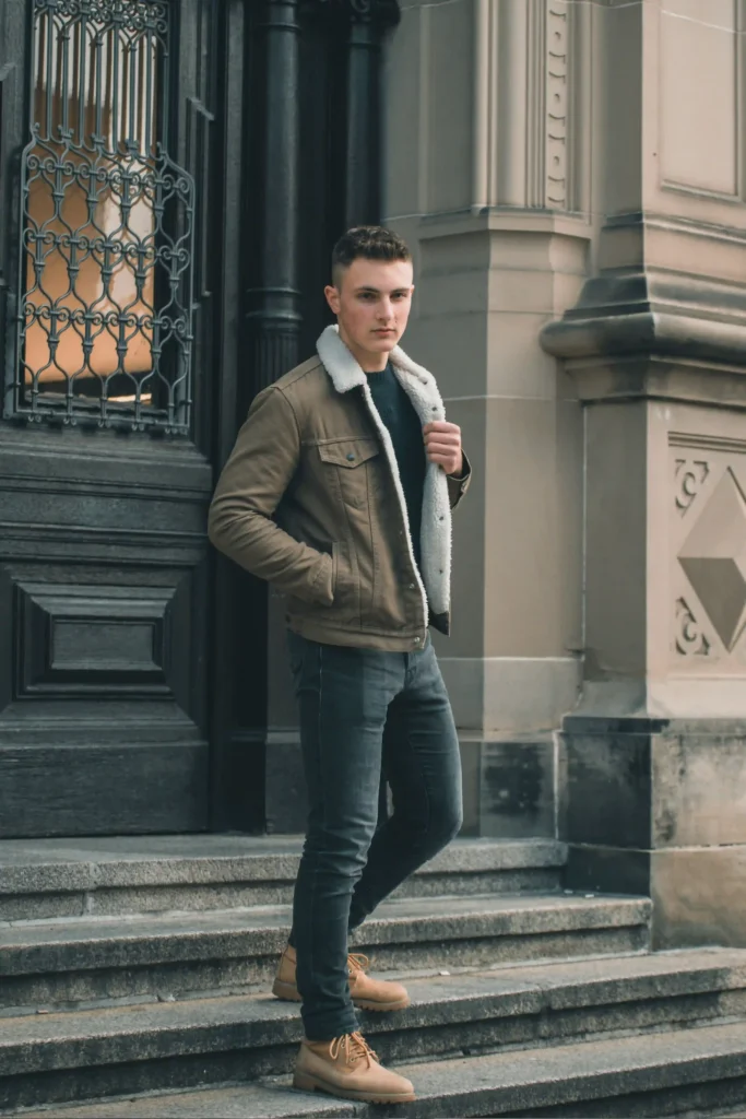 Outdoor Portrait - Junger Mann vor historischem Gebäude.